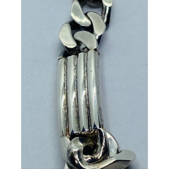 Authentic Tiffany & Co Ribbed Bar Curved Link Bracelet 7.25" - Picture 10 of 10